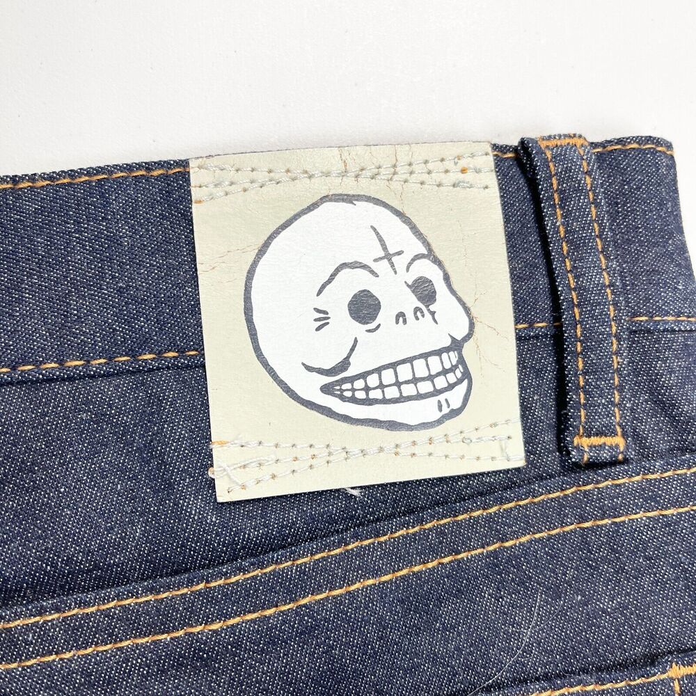 Cheap Monday Jeans Womens 25 Narrow Unwash Low Rise Dark Wash Grunge Street - Picture 6 of 12